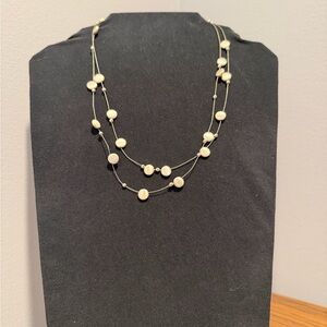 Nine West Silver Multi Beaded Necklace
